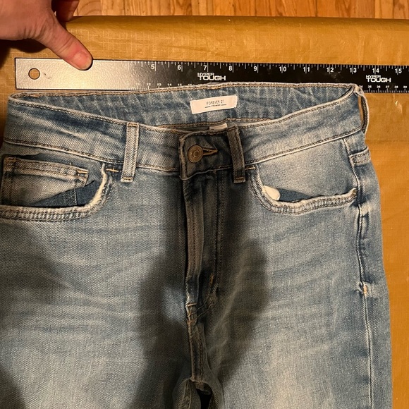 Forever 21 size 26 high rise boot cut with slit at hem front patch pockets - Picture 6 of 12